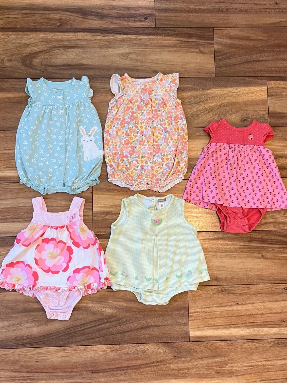 Baby girl 6mo Cottagecore LOT16pcs infant clothing bundle dresses rompers pants